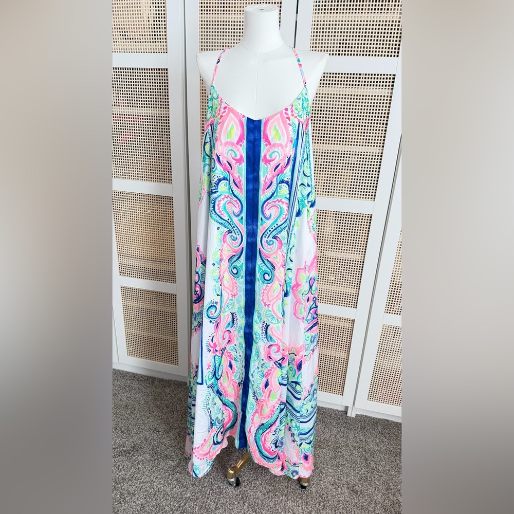 EEUC 🦄Lilly Pulitzer Juna🦄 Maxi Dress Sayulita. Size Large. Unicorn